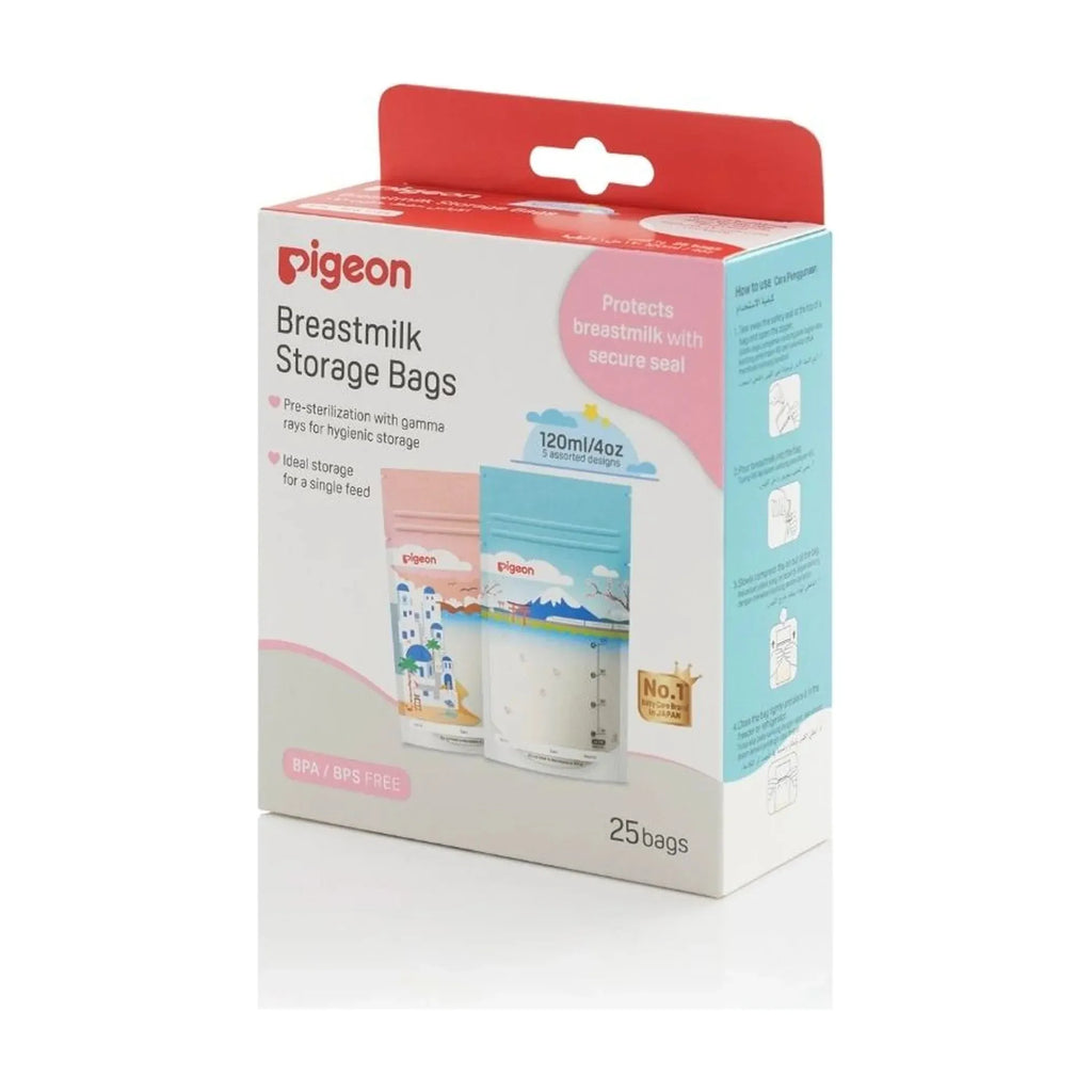 Pigeon Breastmilk Storage Bags Holidays 120ml Pack of 25