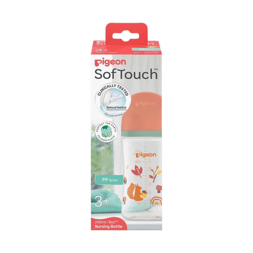 Pigeon SofTouch Nursing Bottle PP 240ml Autumn Age- 3 Months and Above
