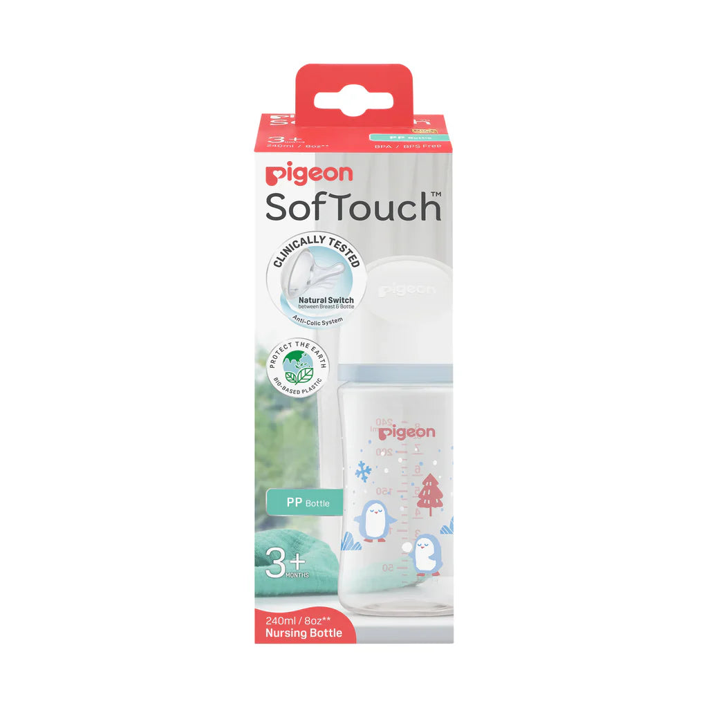 Pigeon SofTouch Nursing Bottle PP 240ml Winter Age- 3 Months and Above