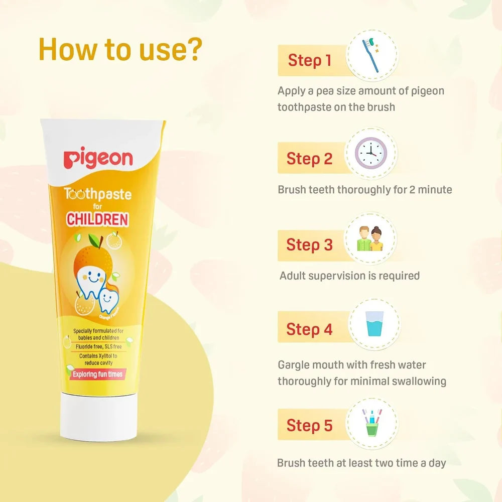 Pigeon Toothpaste for children- Orange Flavour