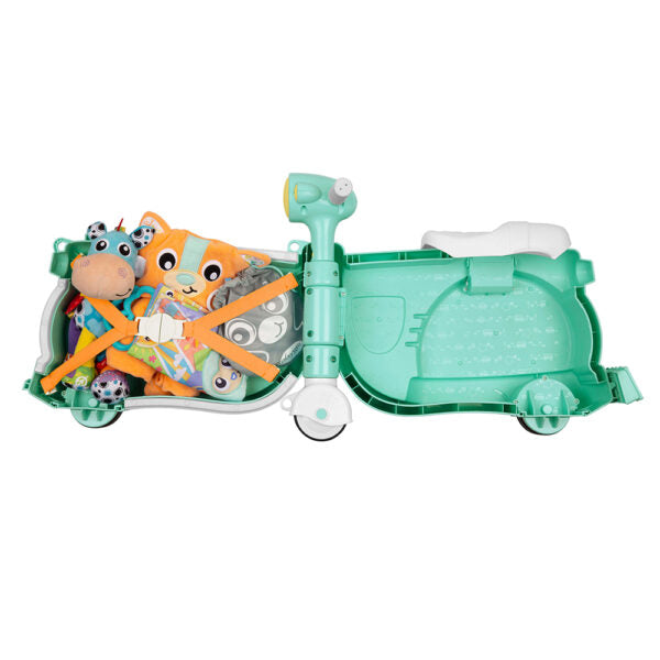 Playgro Ride and Roll Fox Travel Suitcase & Vespa Scooter Ride-On Blue Age- 12 Months upto 5 Years