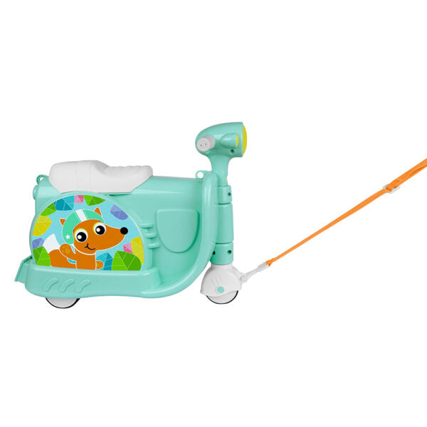 Playgro Ride and Roll Fox Travel Suitcase & Vespa Scooter Ride-On Blue Age- 12 Months upto 5 Years