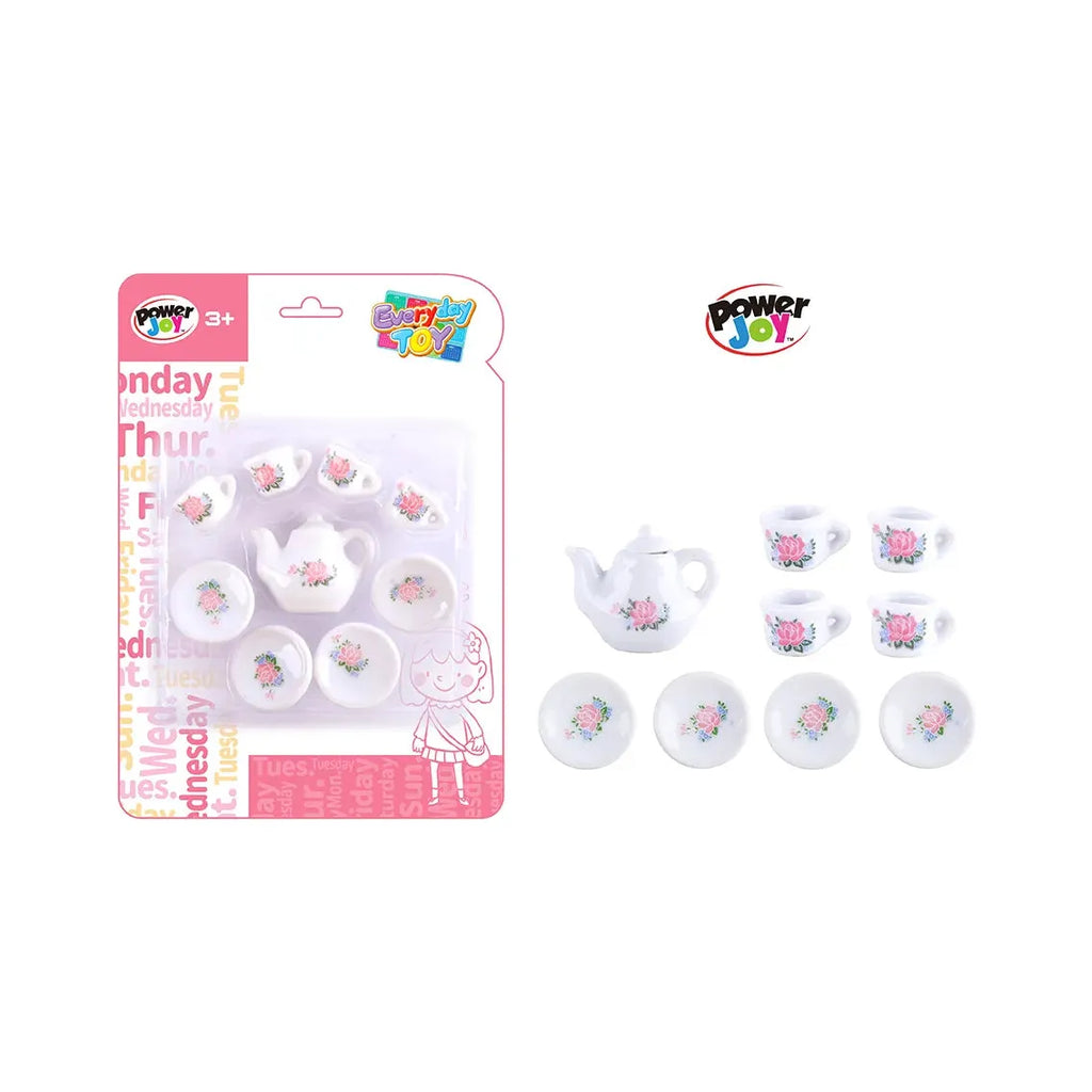 Power Joy Everyday Porcelain Tea Set 9Pcs Multicolor Age- 3 Years & Above