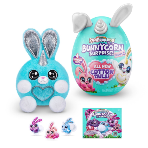 Rainbocorns Bunnycorn Surprise Plush Mini S2 with 4 Surprises ZUR-9280 Age- 3 Years & Above