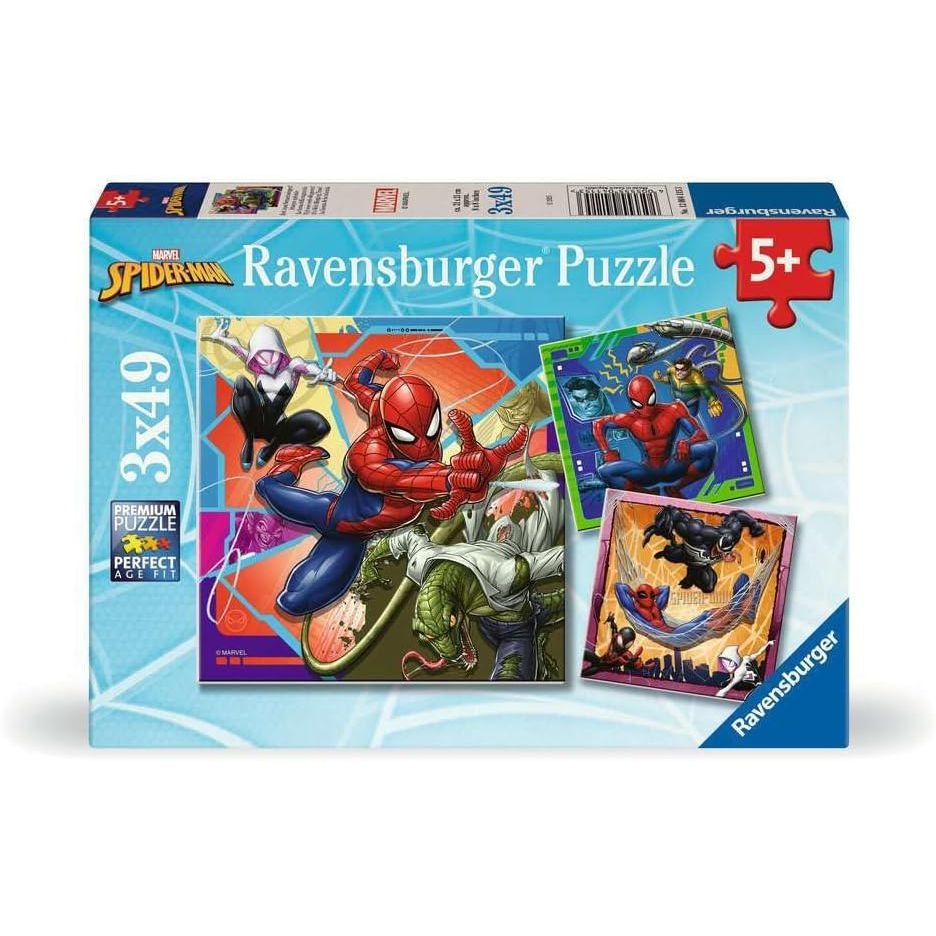 Ravensburger Marvel Spider-Man  Jigsaw Puzzle 3 x 49 pcs12004115 Age- 3 Years & Above