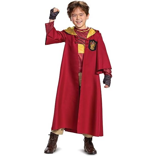 Rubies Harry Potter Quidditch Deluxe Hooded Child Robe Costume Black Age- 2 Years & Above