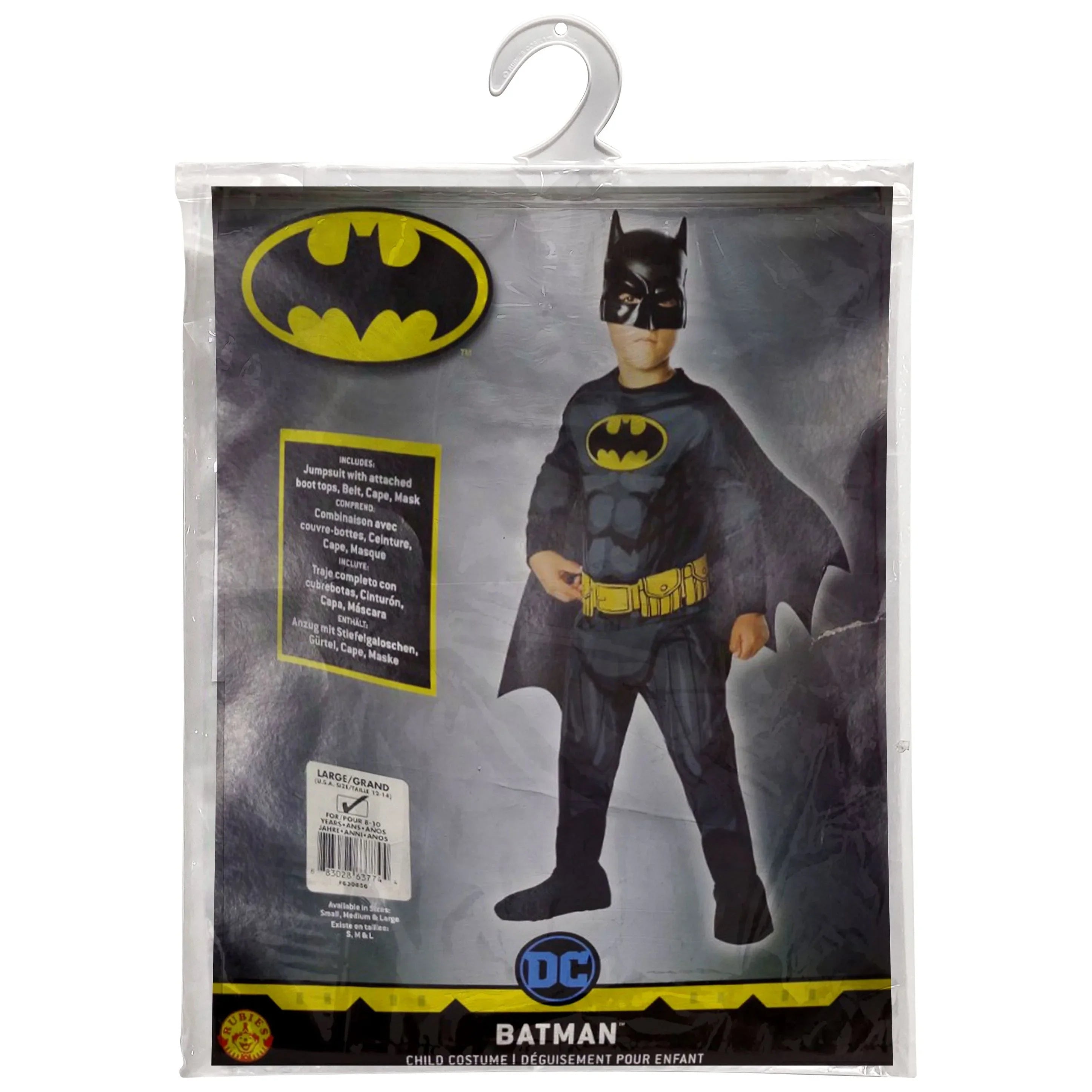 Rubies Warner Brothers Batman Classic Core Kids Costume Black Age- 2 ...