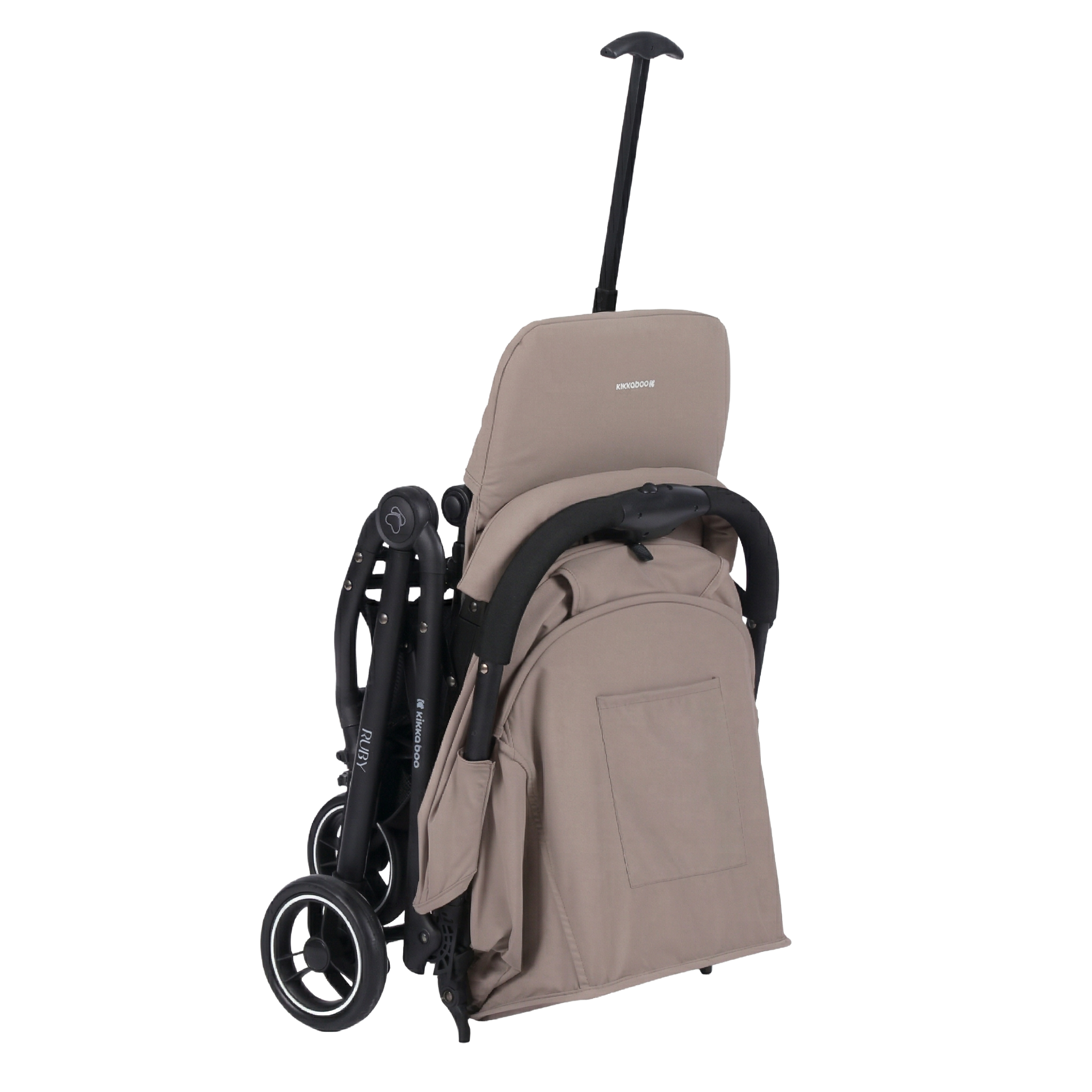 KikkaBoo Ruby Lightweight Ultra-Compact Fold Baby Stroller with Reclining Seat, UV Canopy & Foldable Travel Design Beige Age- Newborn to 36 Months (Up to 15 kg)