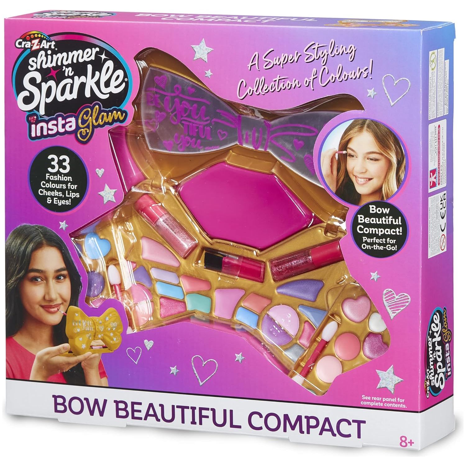 Shimmer 'n Sparkle Bow Beauty Compact - All in one Beauty Compact Multicolor Age-8 Years & Above
