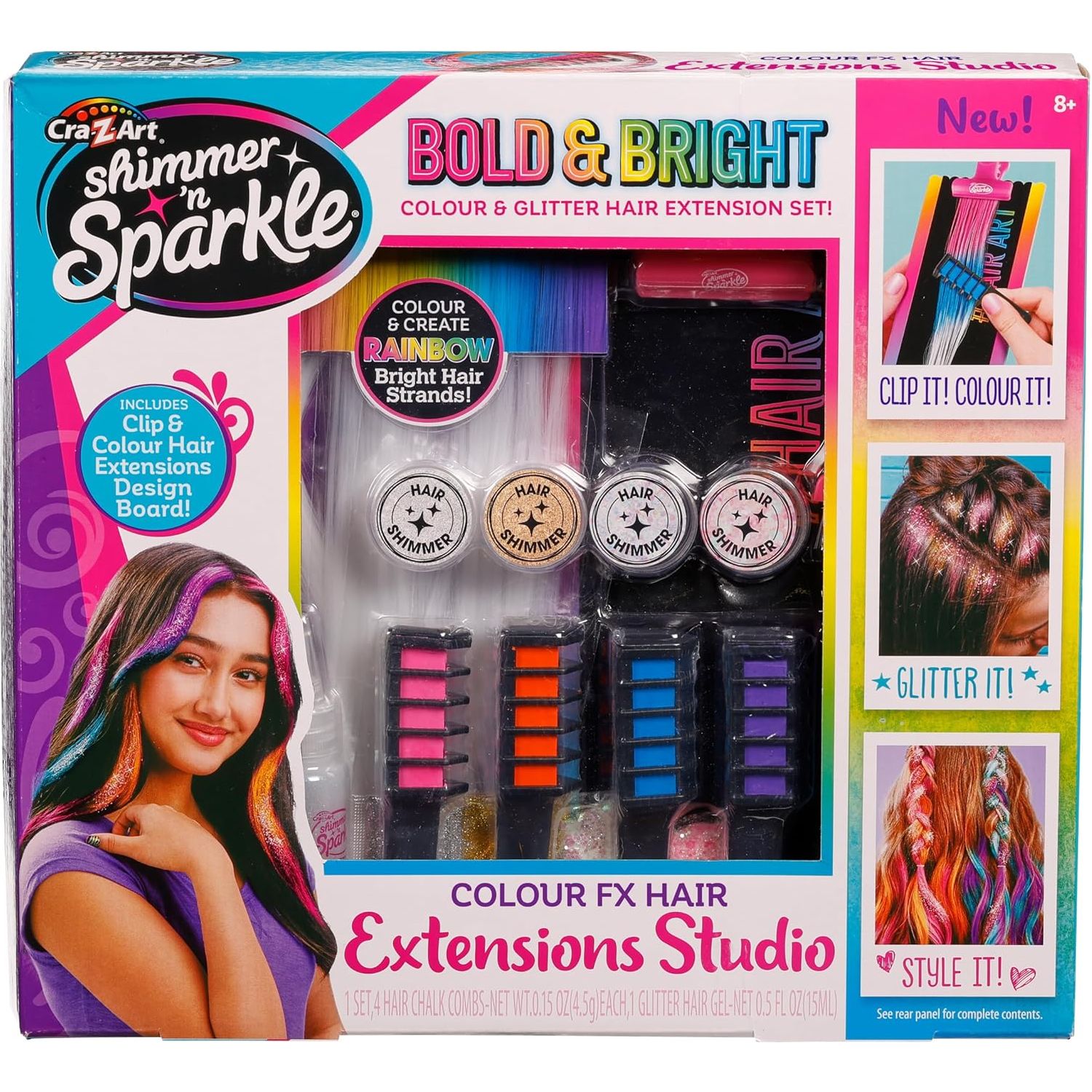 Shimmer 'n Sparkle Color FX Hair Extension Studio Multicolor Age-8 Years & Above