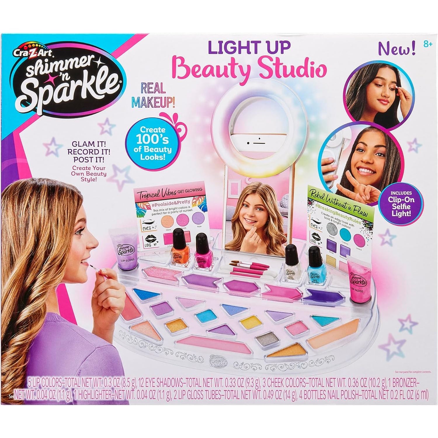 Shimmer 'n Sparkle Selfie Time Light Up Beauty Studio Multicolor Age-8 Years & Above