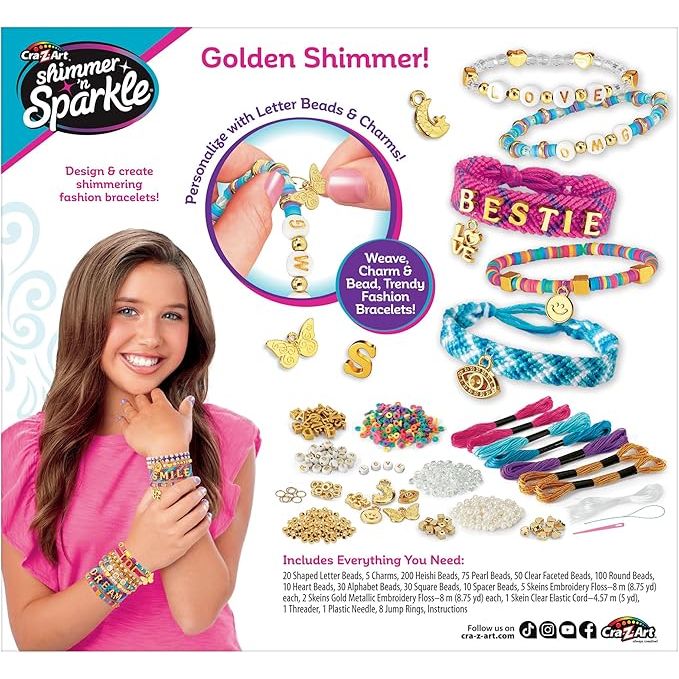 Shimmer 'n Sparkle Sparkling A-Z Fashion Bracelets Age- 4 Years & Above
