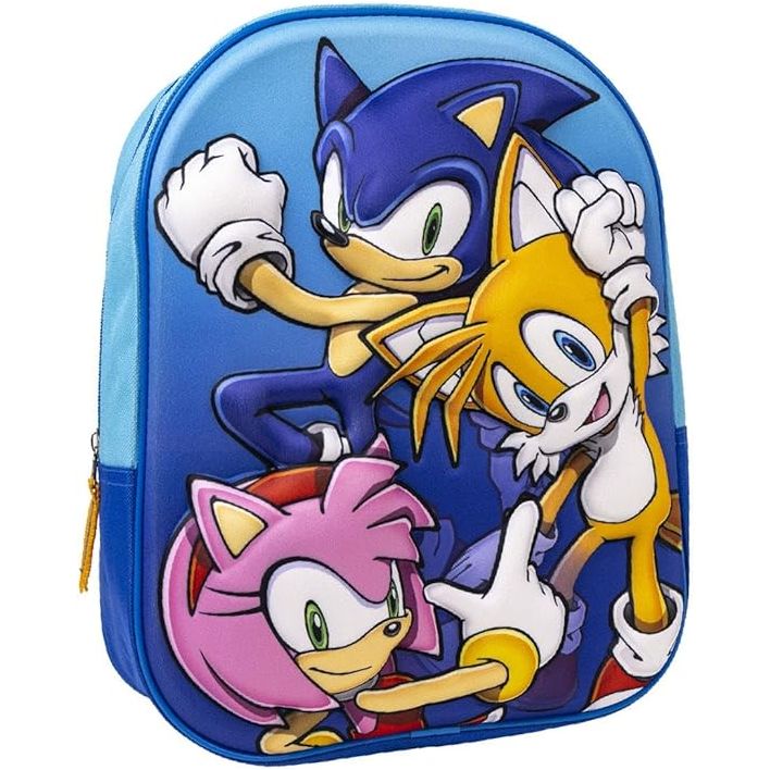 Sonic 3D Printed Design Cute 3D Backpack  4683 Age- 3 Years & Above