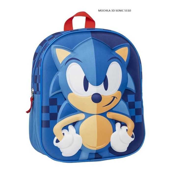 Sonic Cute Printed Design Cute Backpack  3D Backpack 5110 Age- 3 Years & Above