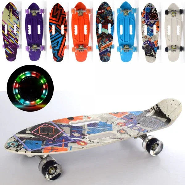 Sunmat Kids Skate Board with LED Lights Age- 5 Years & Above