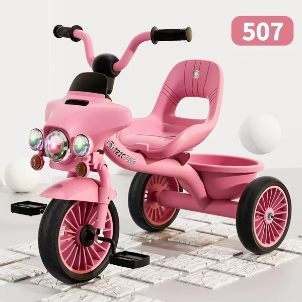 Sunmatt  507 Kids Motorbike Tricycle with Music & Light Assorted Single Age- 2 Years to 5 Years