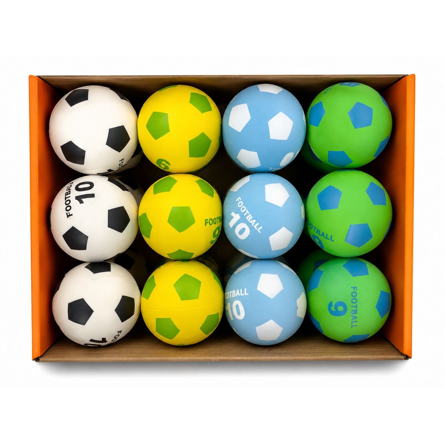Sunmatt Mini Soft Foam Bouncy Football Set  Colourful Soccer Stress & Play Balls for Kids Assorted  Age- 3 Years & Above