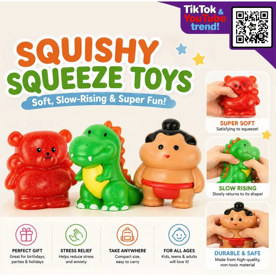 Taba Jumbo Dino Squishy 855403 - Big Dino Energy in Every Squeeze Age- 3 Years & Above