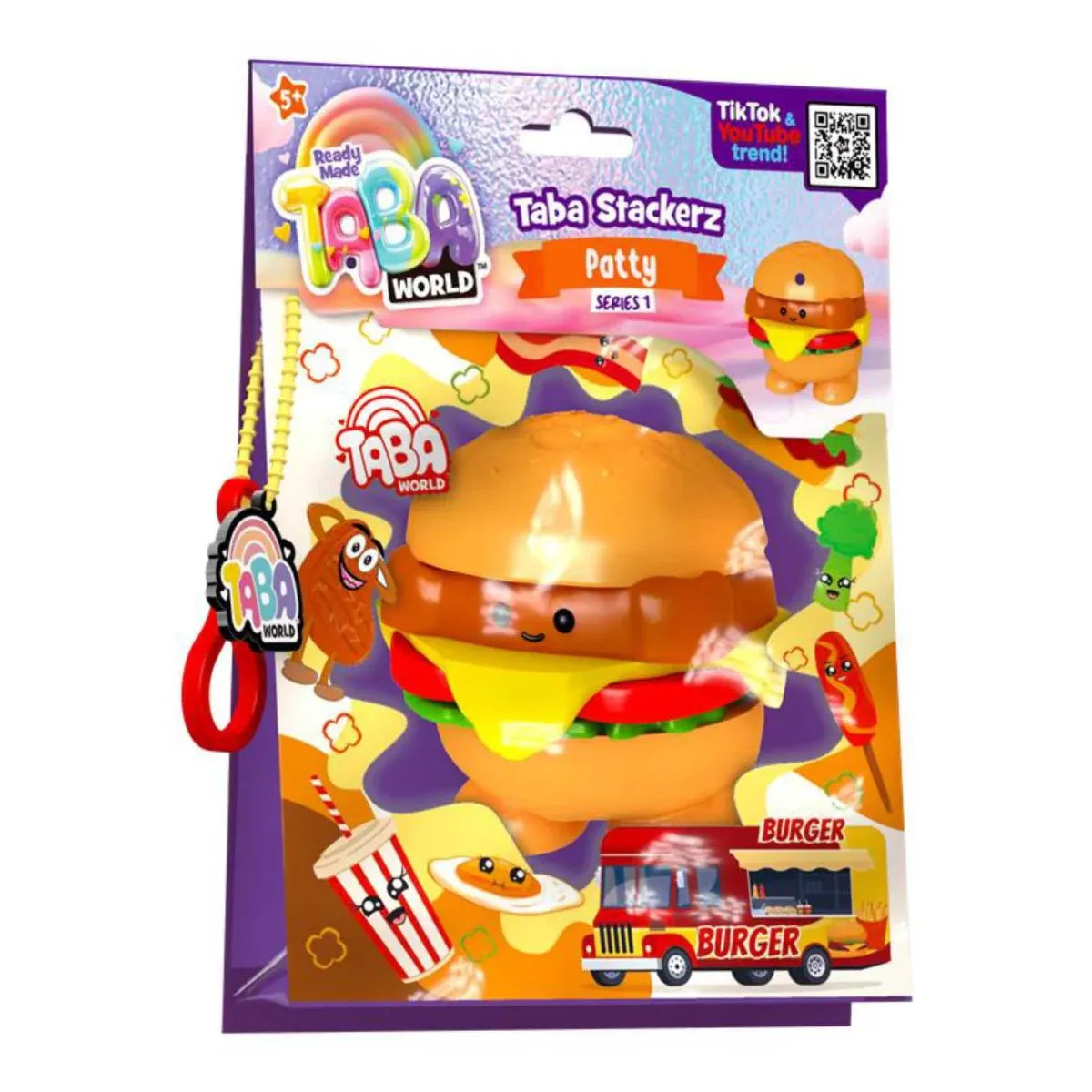 Taba World Burger Stacker Squishy 855423 - Stack It, Squish It, Smile Age- 3 Years & Above