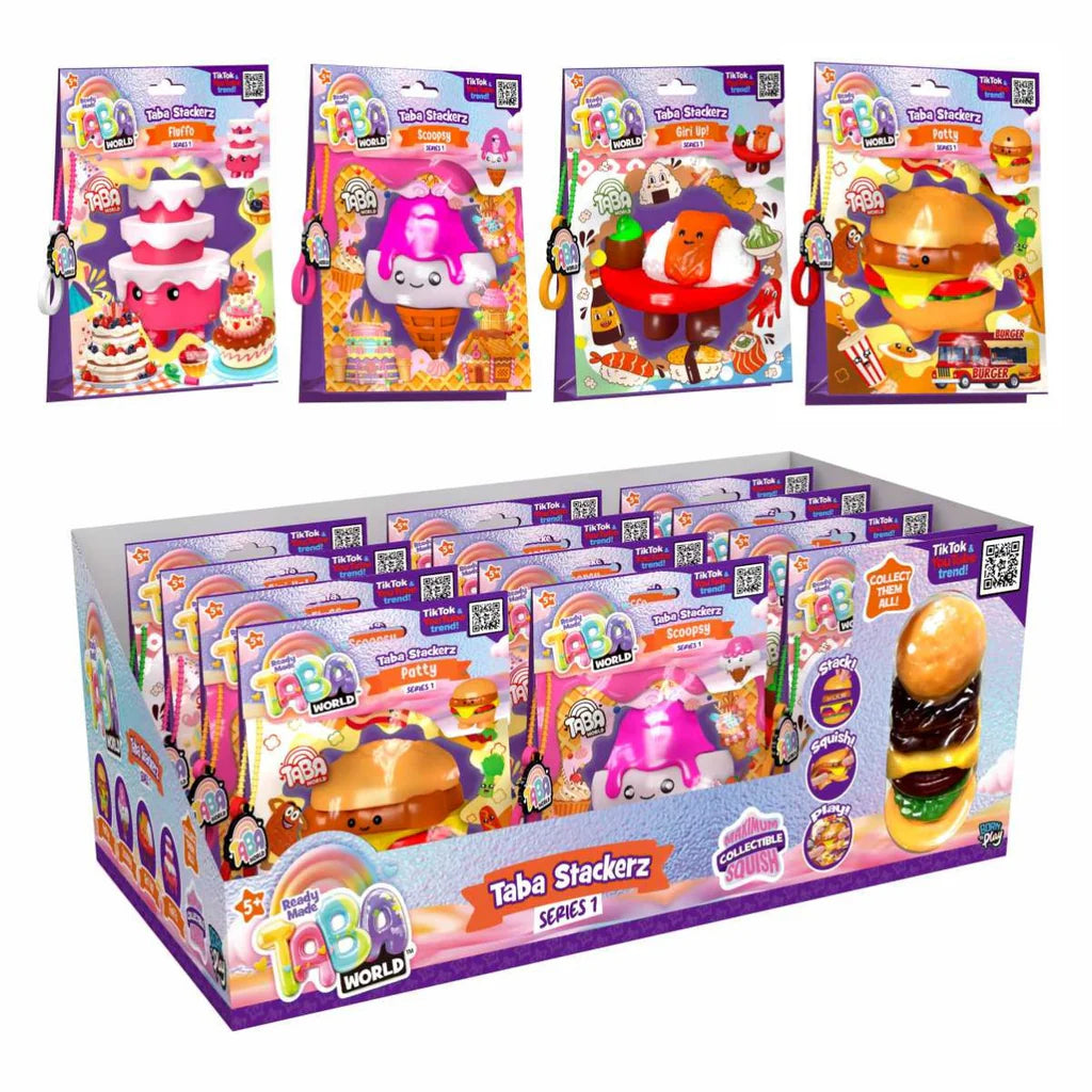 Taba World Burger Stacker Squishy 855423 - Stack It, Squish It, Smile Age- 3 Years & Above