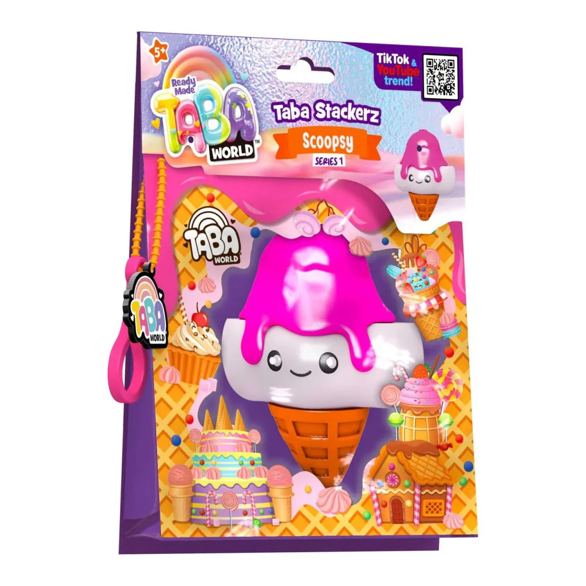 Taba World Ice Cream Stack Squishy 855424 - Scoop it up and Squeeze Away Age- 3 Years & Above