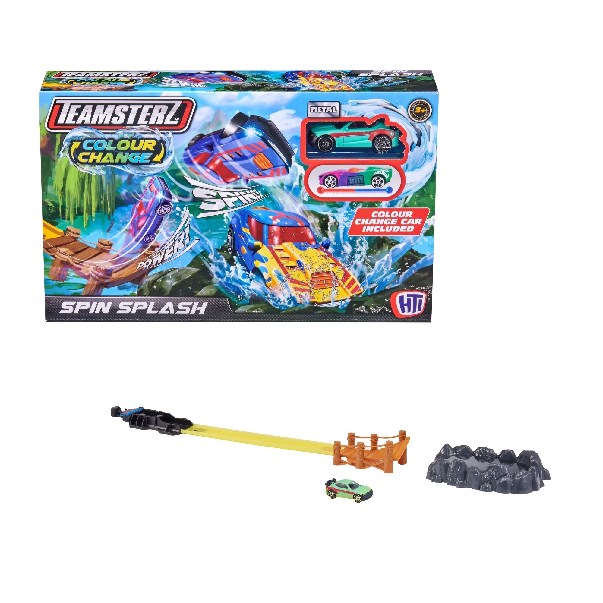 Teamsterz Colour Change Spiral Splash Trackset Age- 3 Years & Above