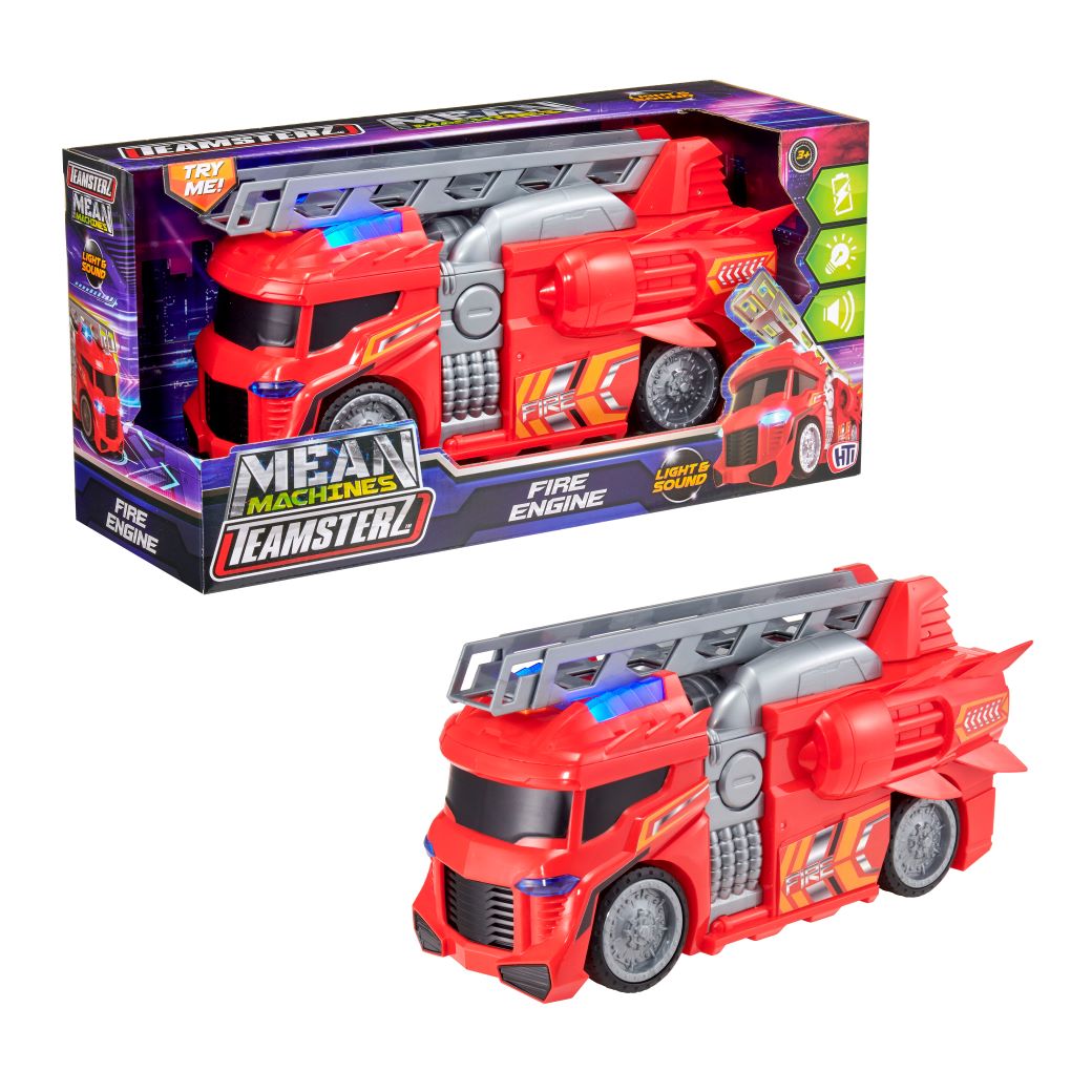 Teamsterz Mean Machines Fire Engine Lights & Sound Play Vehicle Red Age- 3 Years & Above