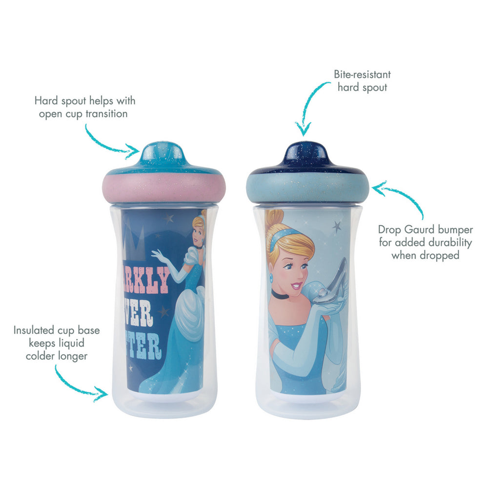 The First Years Cinderella Insulated 9Oz Sippy Cup Pack of 2 Blue Age- 12 Months & Above