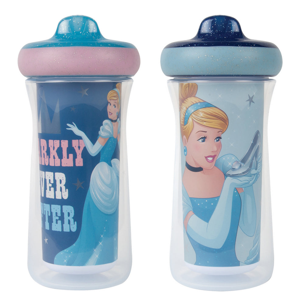 The First Years Cinderella Insulated 9Oz Sippy Cup Pack of 2 Blue Age- 12 Months & Above