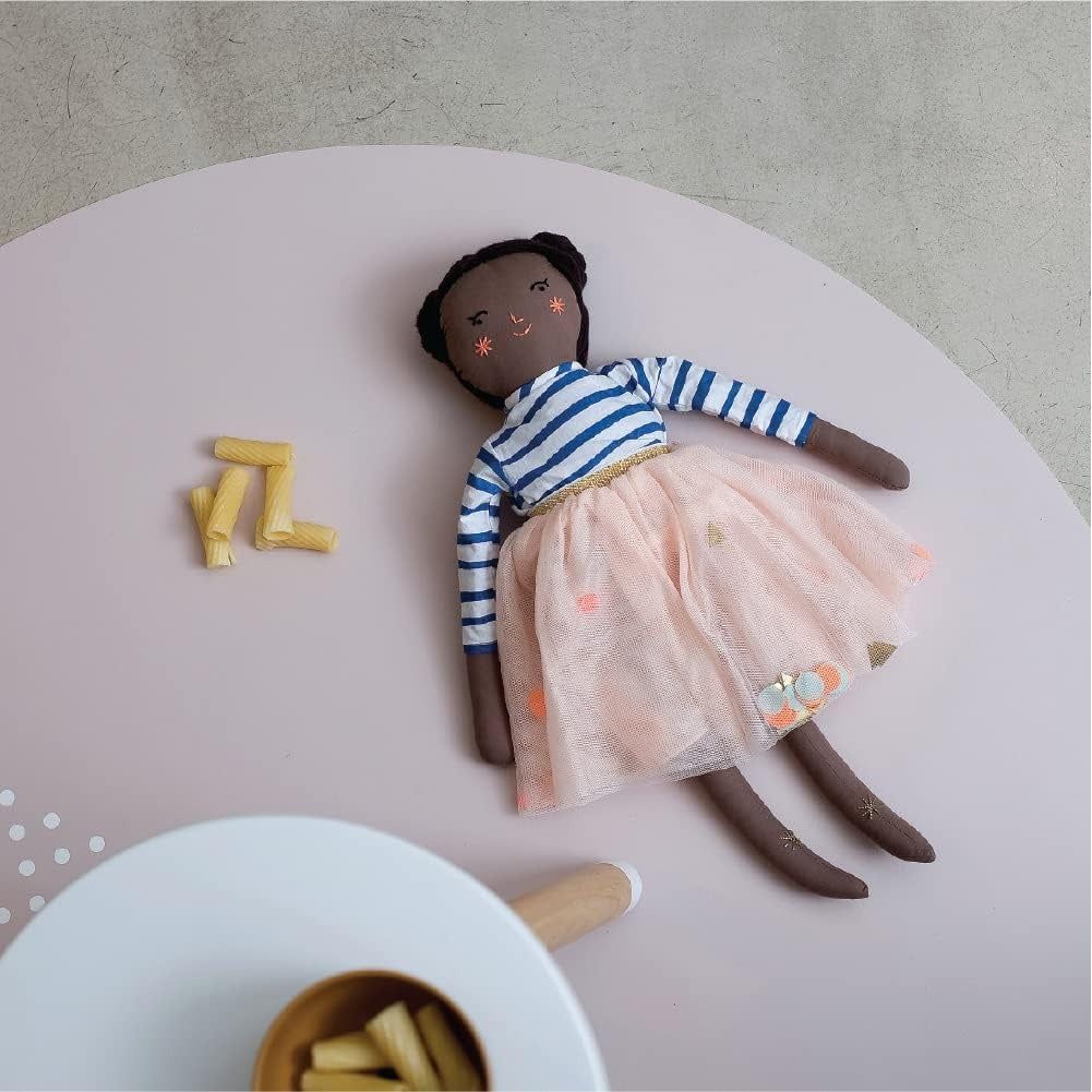 Toddlekind Round & Spotted Clean Wean Mat (105 cm) Dove Grey Age- 6 Months & Above