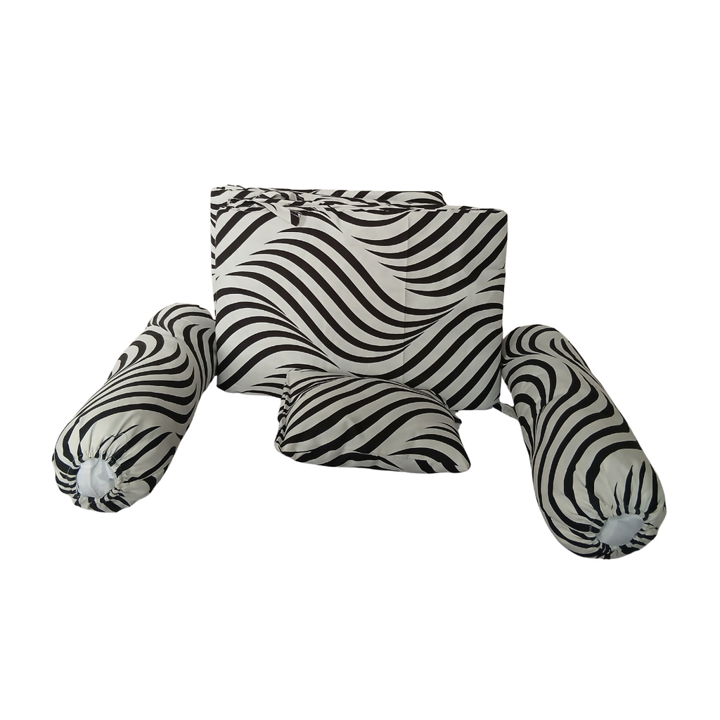 Tridarling Cot Bumper – Black & White Waves (60x120 cm) TCB2 Age- Newborn & Above