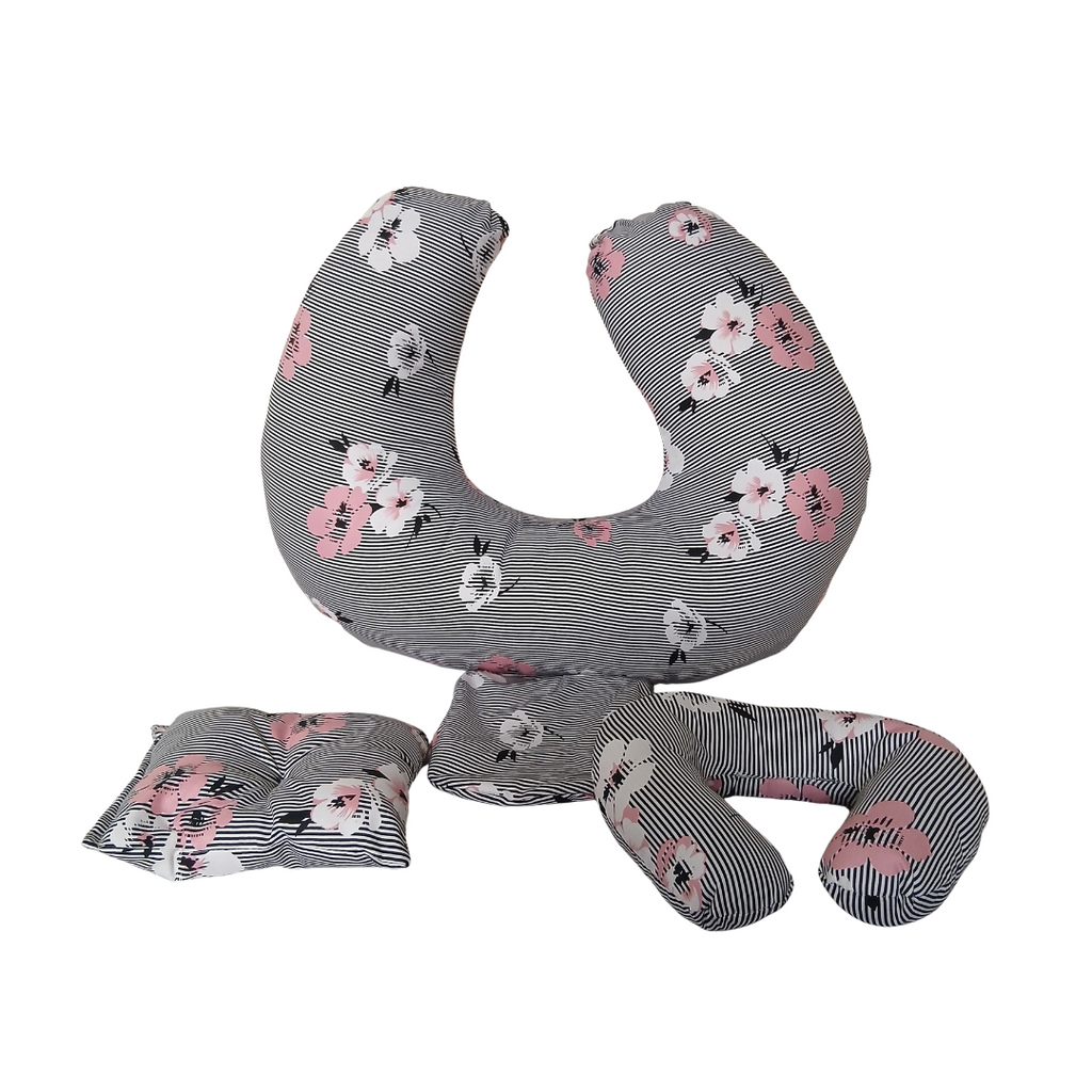 Tridarling Fiber Breastfeeding Pillow Set - Floral Stripes TFBPS3 Age- Newborn & Above