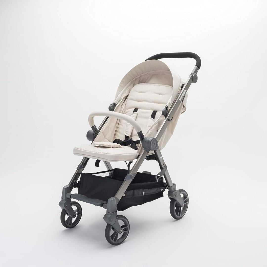 Twistshake Baby All Covered Stroller with Accessories Beige Age- 1 Months & Above( Holds upto 50 Kgs)