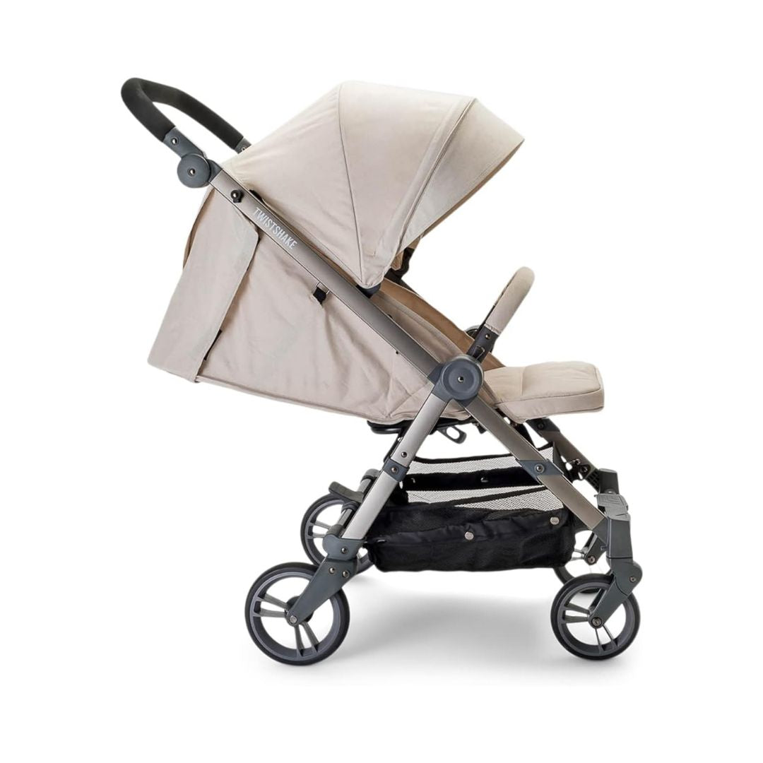 Twistshake Baby All Covered Stroller with Accessories Beige Age- 1 Months & Above( Holds upto 50 Kgs)