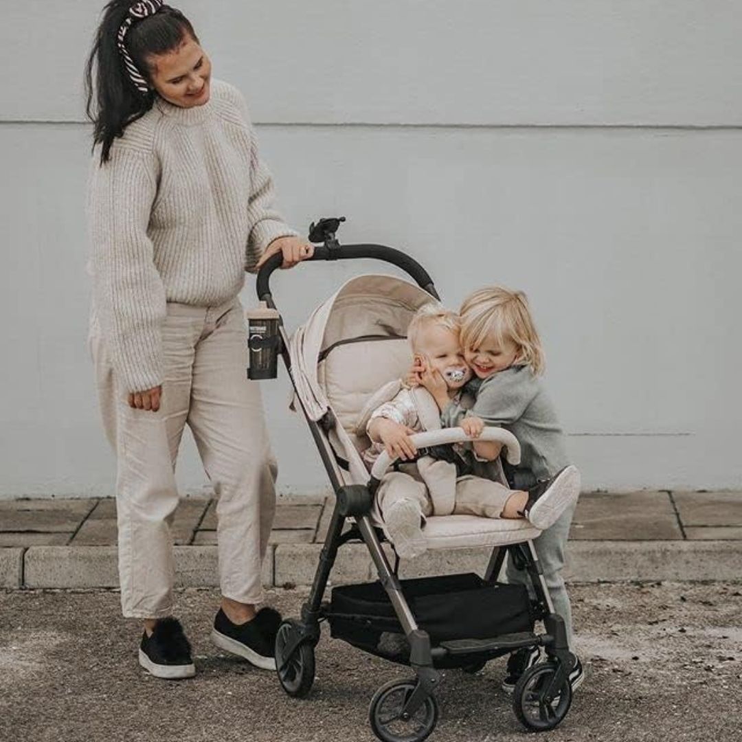 Twistshake Baby All Covered Stroller with Accessories Beige Age- 1 Months & Above( Holds upto 50 Kgs)
