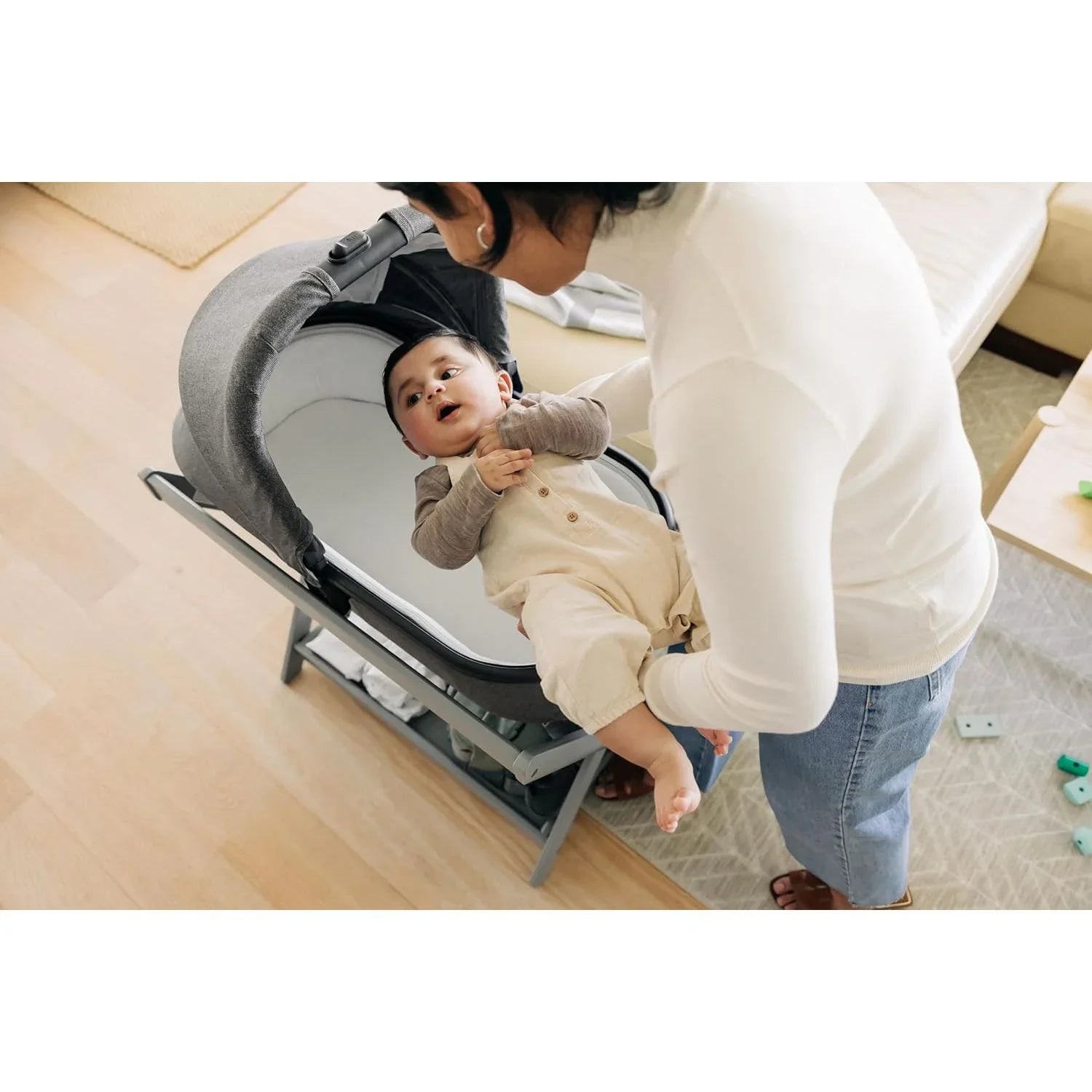 uppababy bassinet alice UPPAbaby Bassinet Alice Dusty Pink Silver Frame UP0014 Age- Newborn to 6  Months