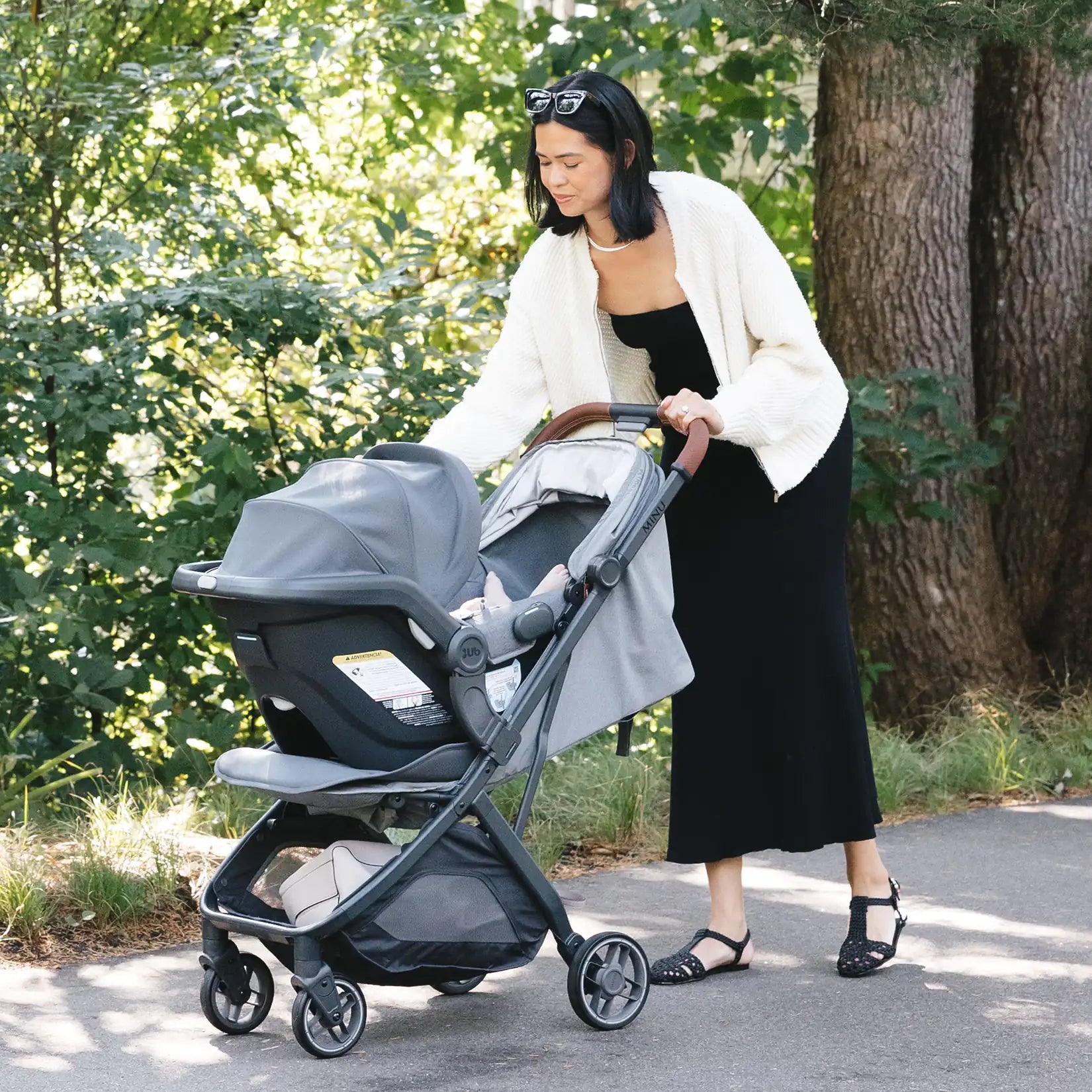UPPAbaby Minu V3 Stroller Greyson Charcoal Mélange 0803-MIN-EU-GRY Age- 6 Months up to 15 kg