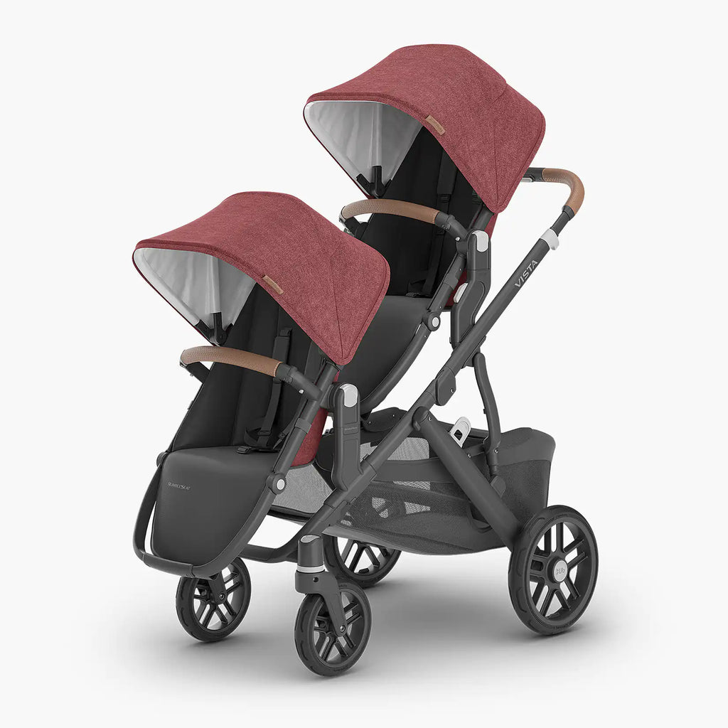 UPPAbaby Rumbleseat V2 Lucy Rosewood Mélange Carbon Frame Saddle Leather UP0032 Age- Newborn to 4 Years