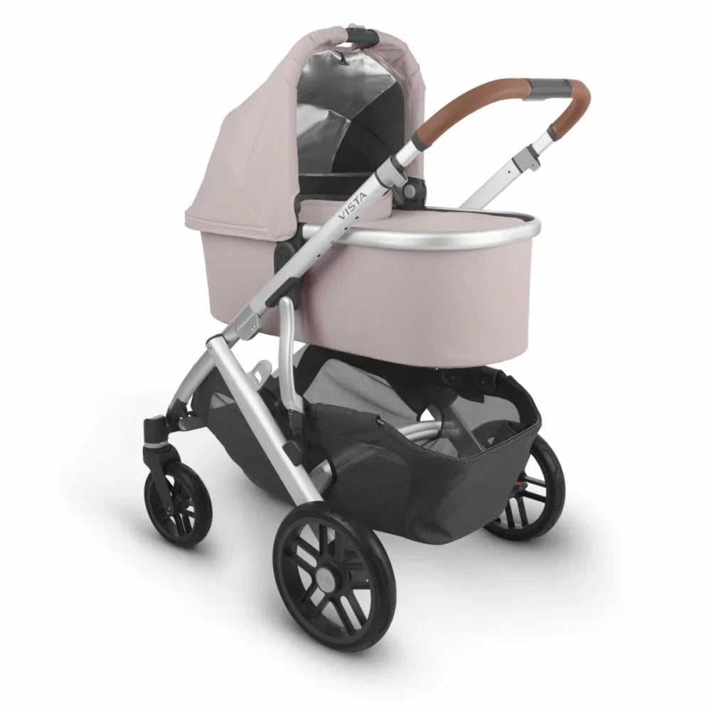UPPAbaby Vista V2 Stroller Alice Dusty Pink Silver Frame Saddle Leather UP0004 Age- Newborn to 4 Years