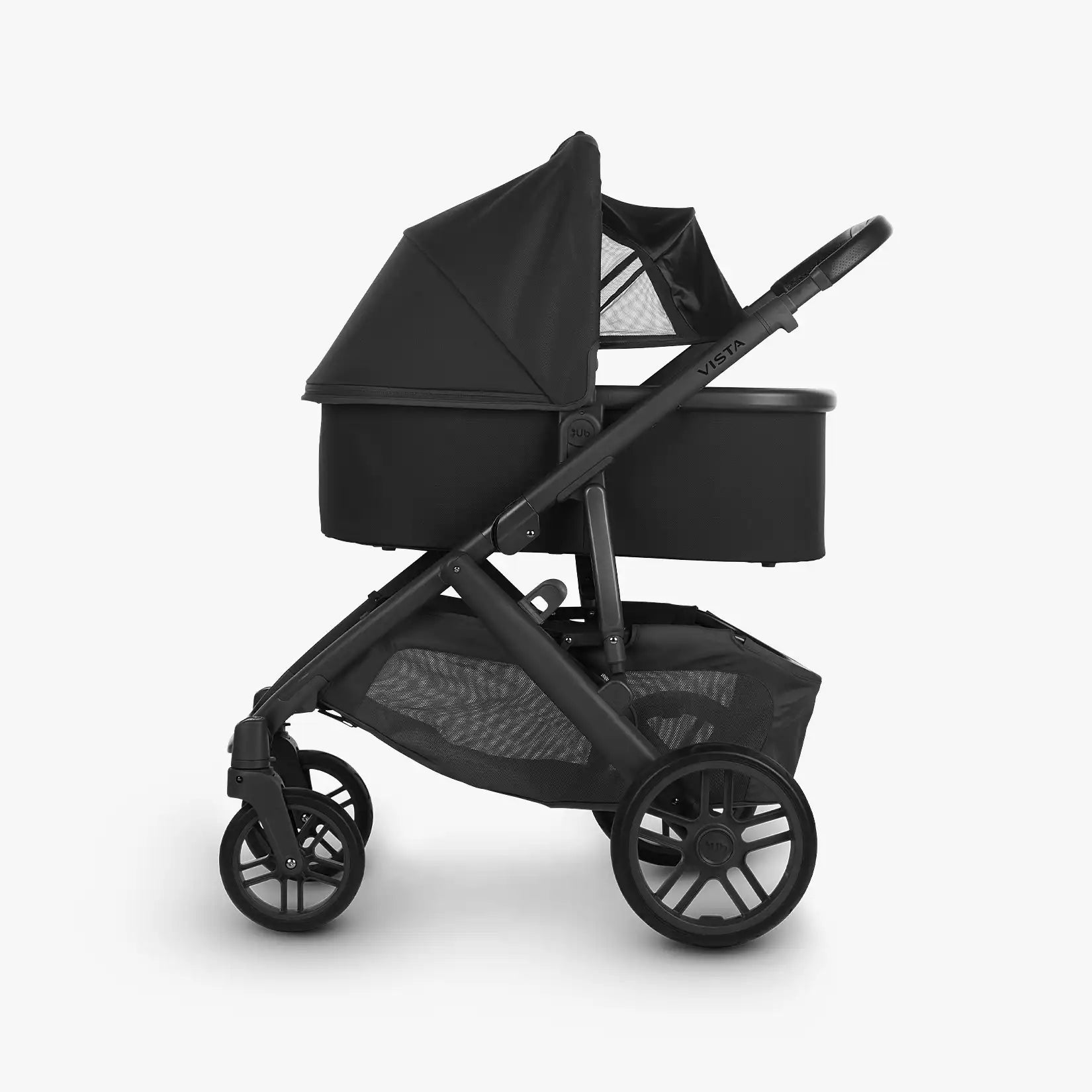 UPPAbaby Vista V2 Stroller Alice Dusty Pink Silver Frame Saddle Leather UP0004 Age- Newborn to 4 Years