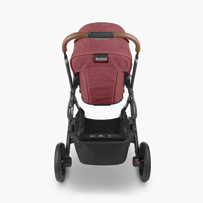 UPPAbaby Vista V2 Stroller Lucy Rosewood Mélange Carbon Frame Saddle Leather UP0011 Age- Newborn to 4 Years