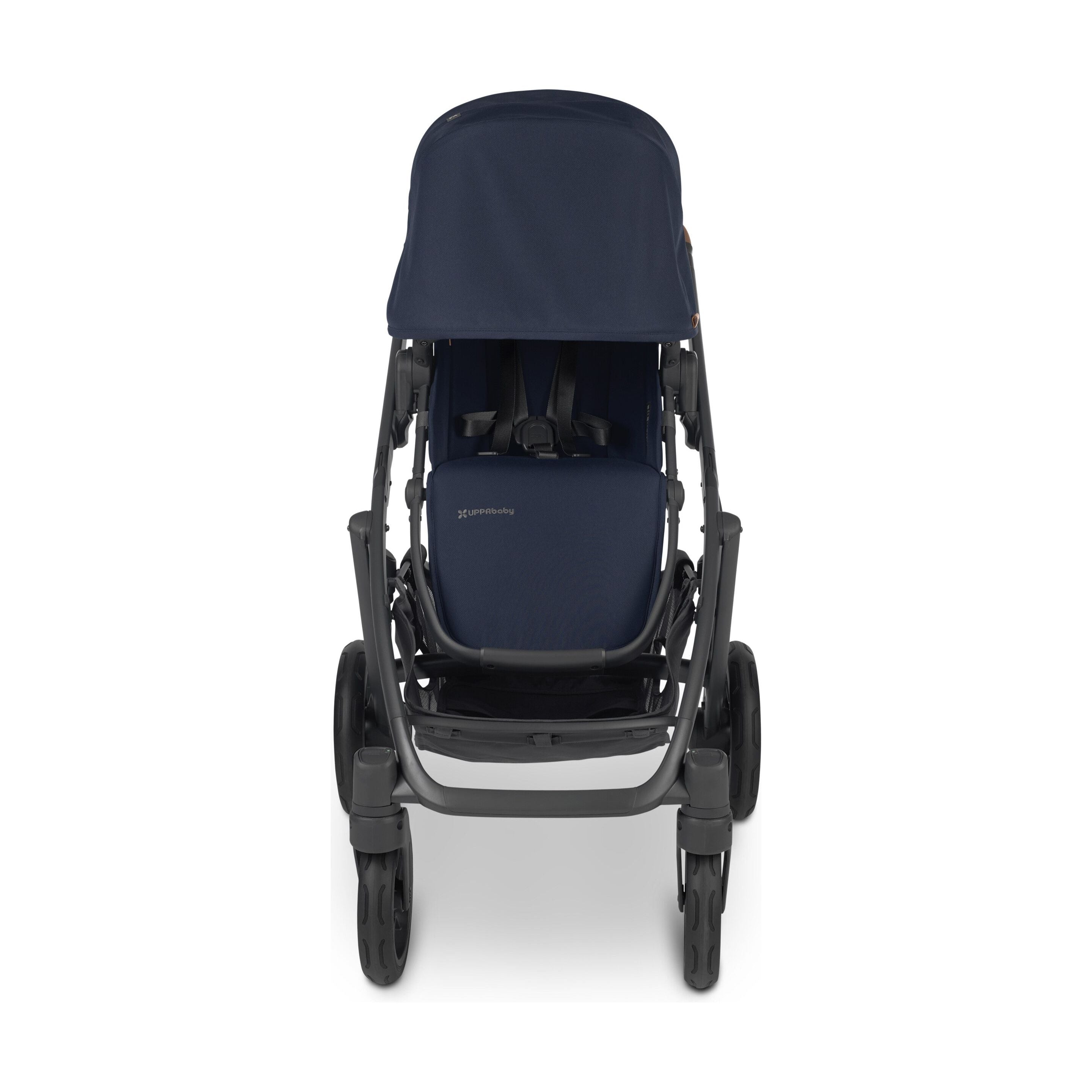 UPPAbaby Vista V2 Stroller Noa Navy Carbon Frame Saddle Leather UP0008 Age- Newborn to 4 Years