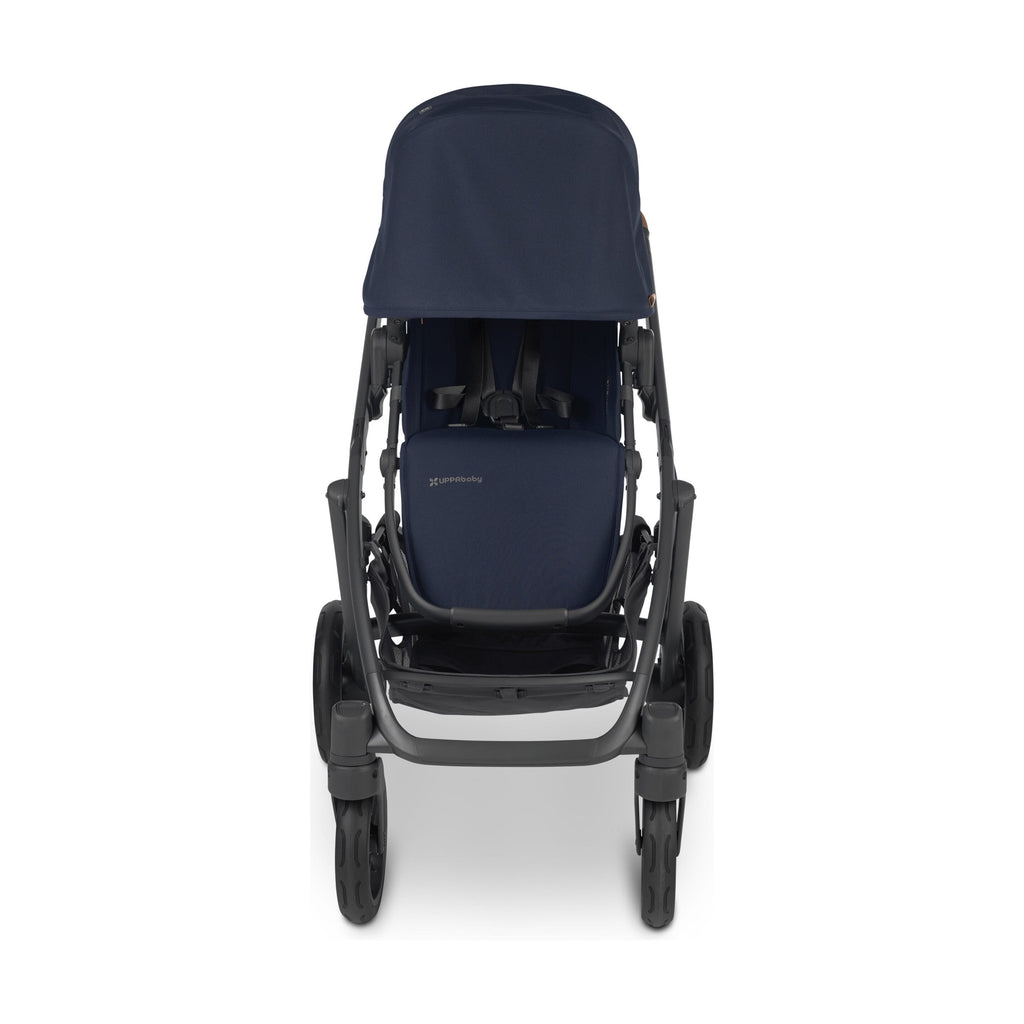 UPPAbaby Vista V2 Stroller Noa Navy Carbon Frame Saddle Leather UP0008 Age- Newborn to 4 Years