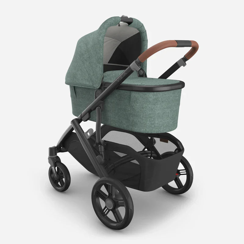 UPPAbaby Vista V3 Stroller Gwen Green Mélange Carbon Frame Saddle Leather 0303-VIS-EU-GWN Age- Newborn to 4 Years