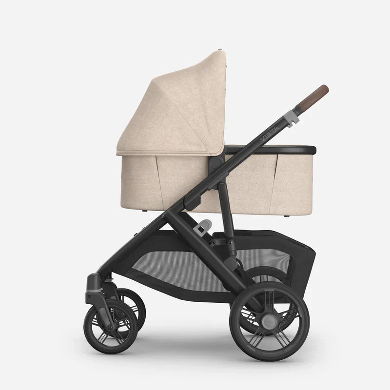 UPPAbaby Vista V3 Stroller Liam Oat Mélange Carbon Frame Chestnut Leather 0303-VIS-EU-LIM Age- Newborn to 4 Years