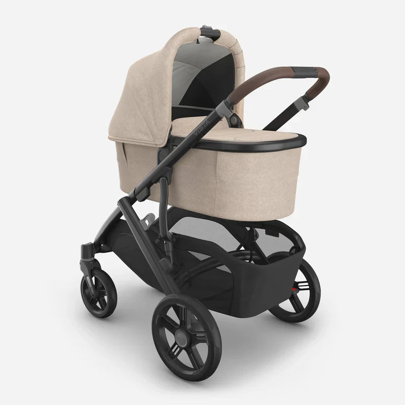 UPPAbaby Vista V3 Stroller Liam Oat Mélange Carbon Frame Chestnut Leather 0303-VIS-EU-LIM Age- Newborn to 4 Years