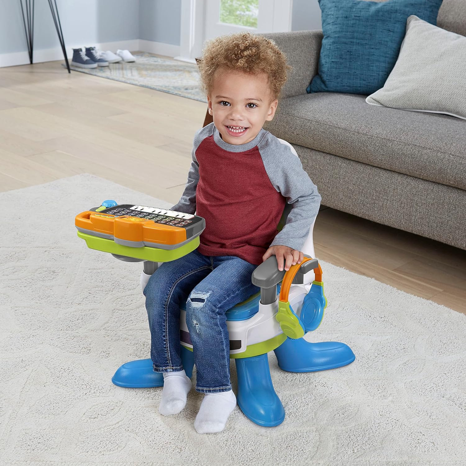 VTech Toddlers Musical Level Up Gaming Chair Multicolor Age 18 Months to 4 Years Peekaboo