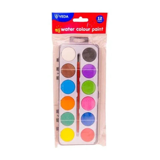 Veda Water Color Cake WCC-18 Pack of 12 Age- 6 Years & Above