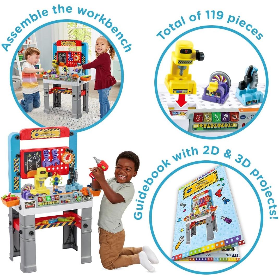 Vtech Kids My Busy Workbench 119 Pieces Multicolor Age- 3 Years to 6 Years