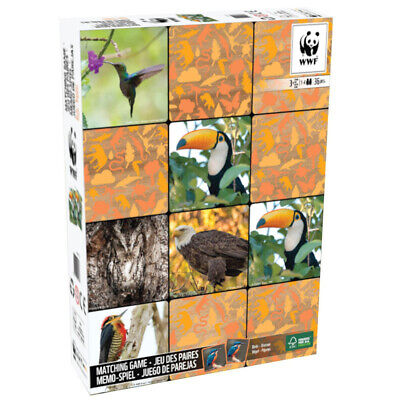 WWF Memory Matching Birds Board Game with Tiles Age- 3 Years & Above